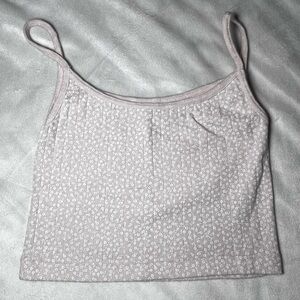 John Galt / Brandy Melville Women's Light Pink Floral Top
